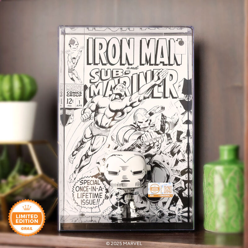 PRE ORDER Comic Cover Iron Man (Black & White) LE 750 Exclusive Funko Pop!