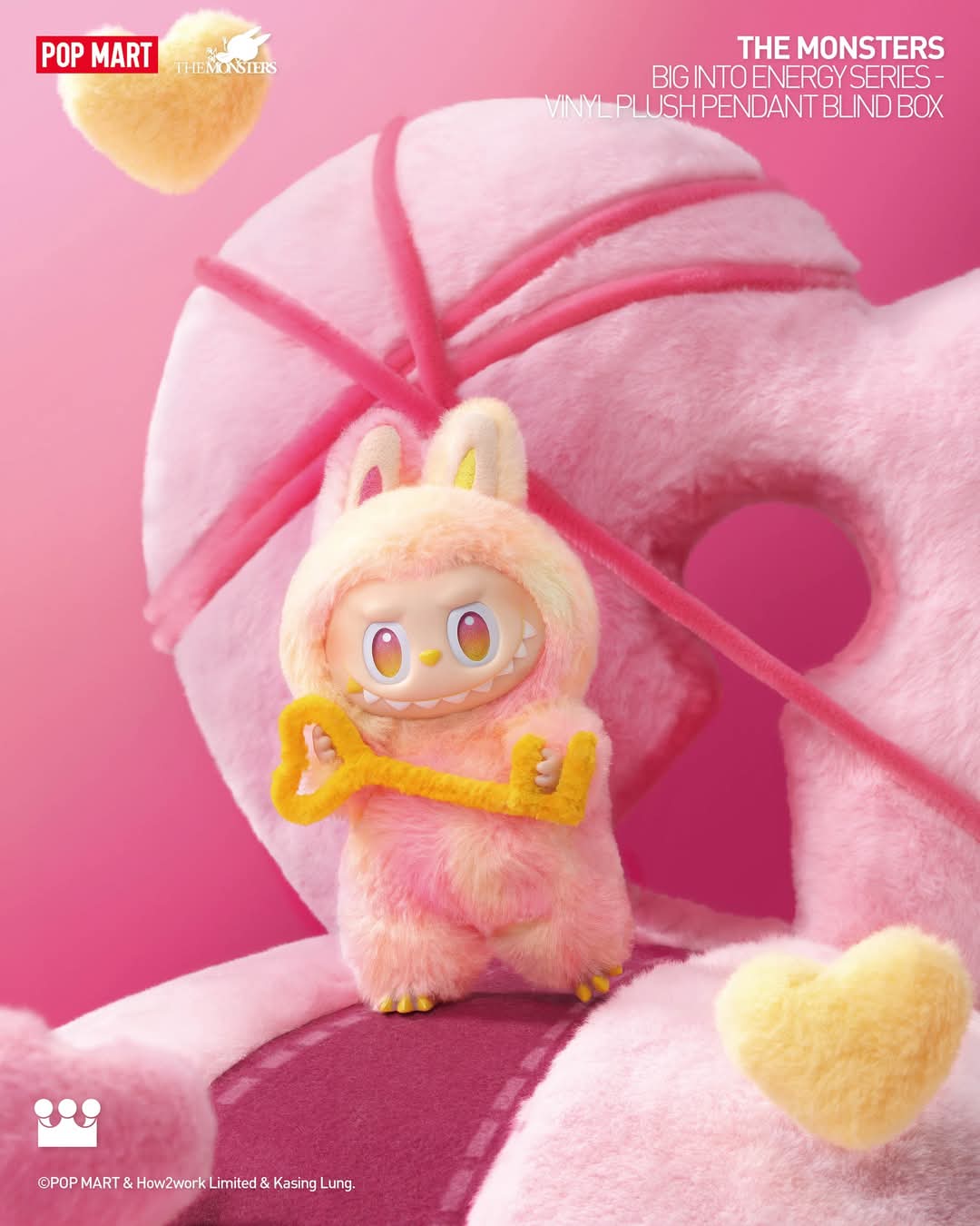 PRE ORDER Labubu Version 3 Big Into Energy Plush Pendant