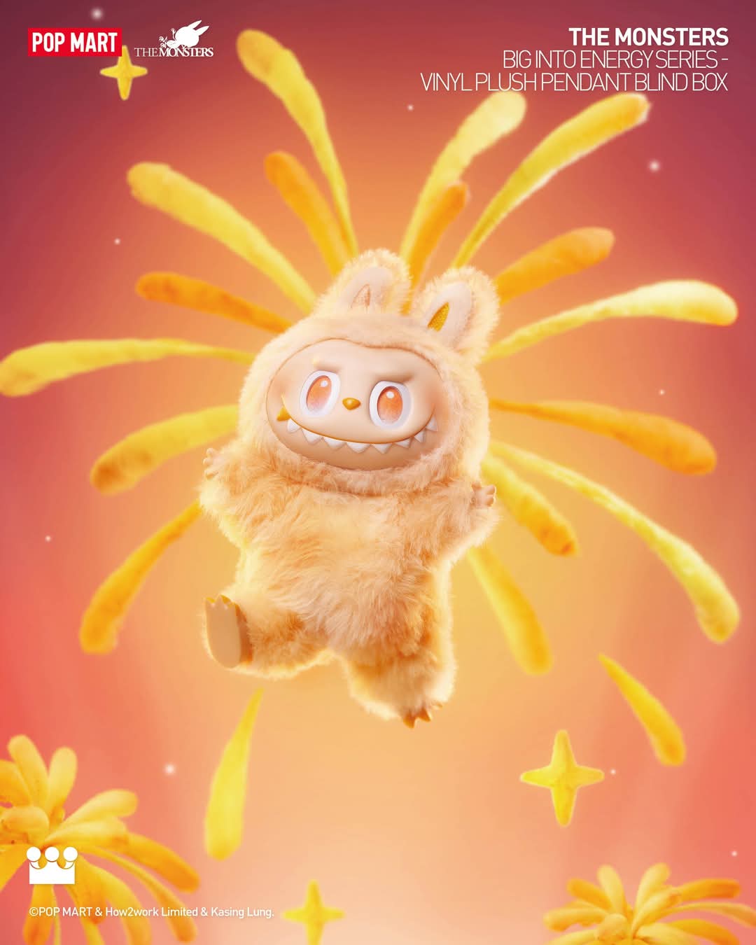 PRE ORDER Labubu Version 3 Big Into Energy Plush Pendant