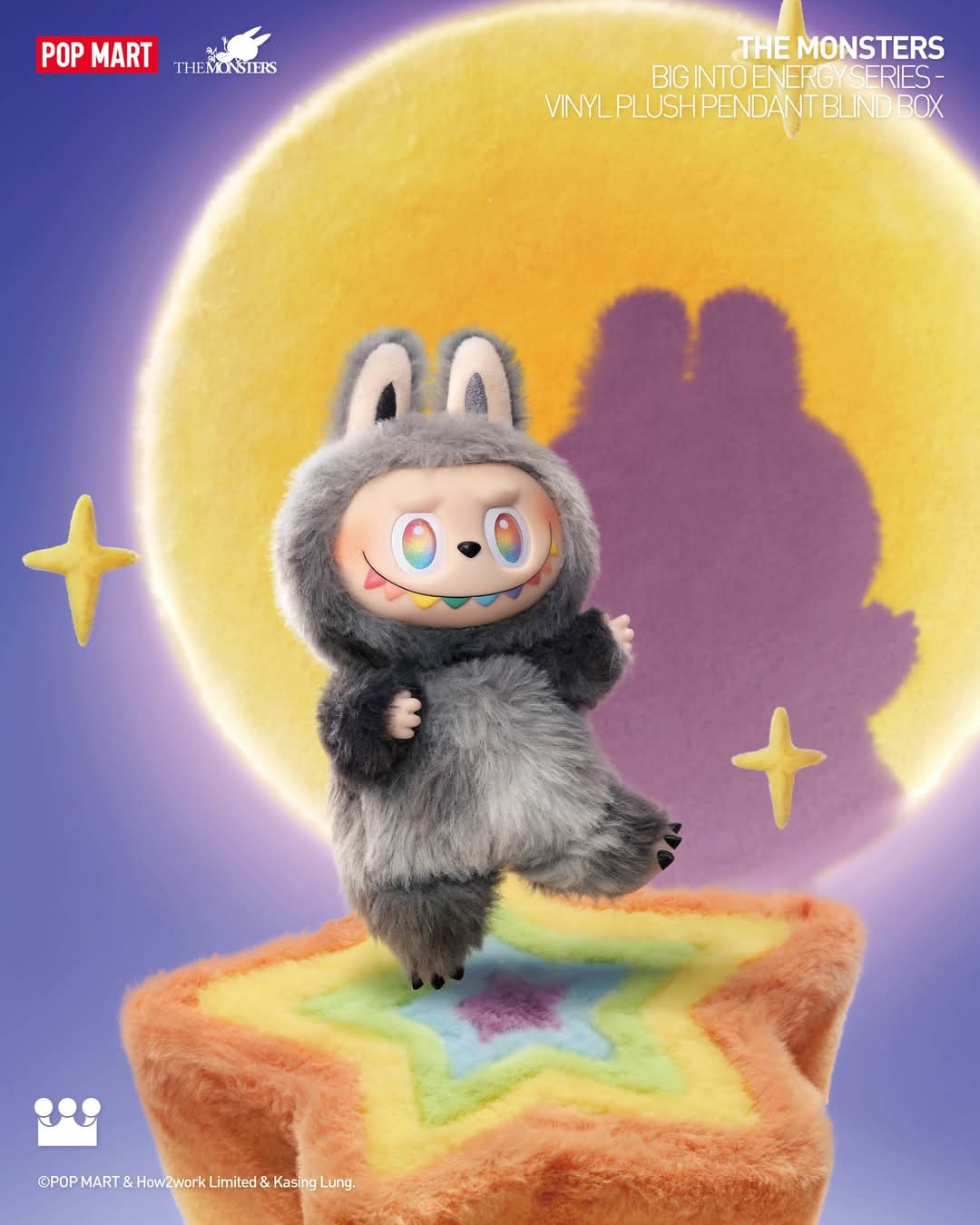 PRE ORDER Labubu Version 3 Big Into Energy Plush Pendant