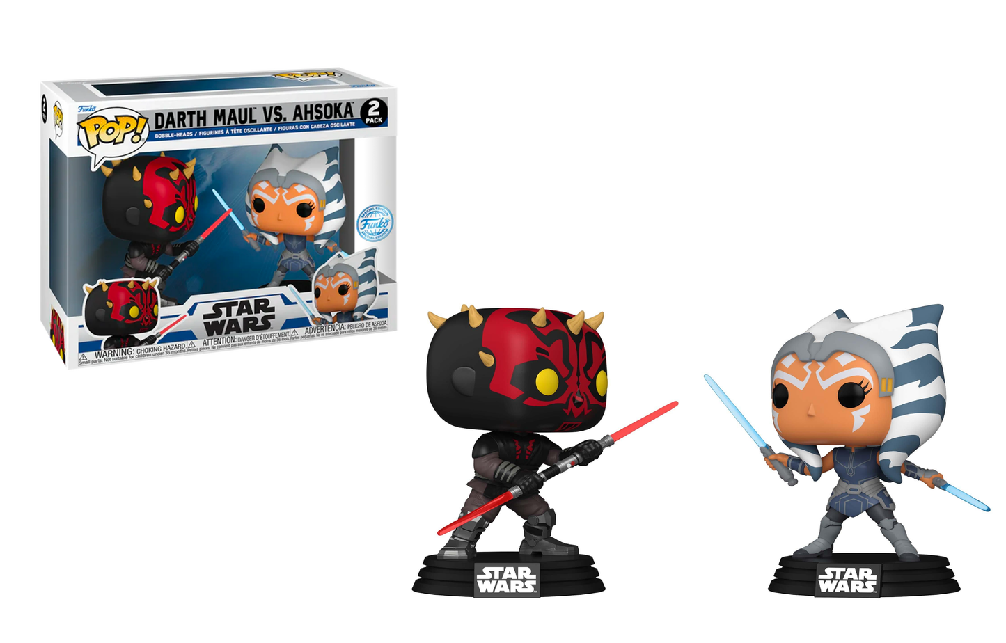 On Hand Darth Maul Vs. Ahsoka 2 Pack Special Edition Funko Pop!