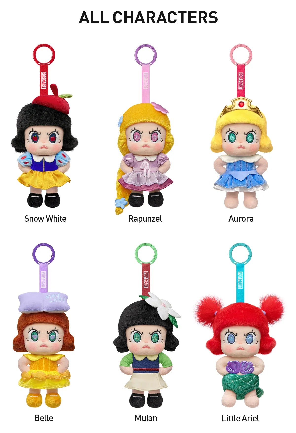 PRE ORDER Angry Molly x Disney Princess Plush Pendant