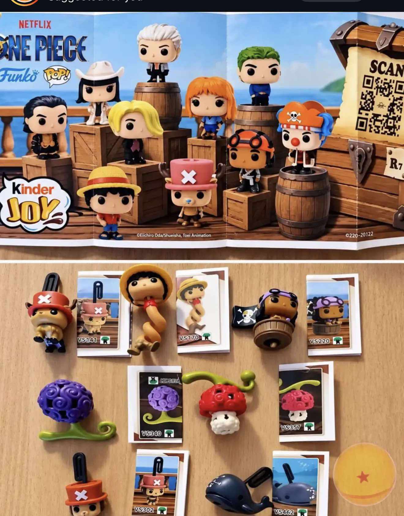 PRE ORDER One Piece x Kinder Joy Set 17pcs Funko Minis
