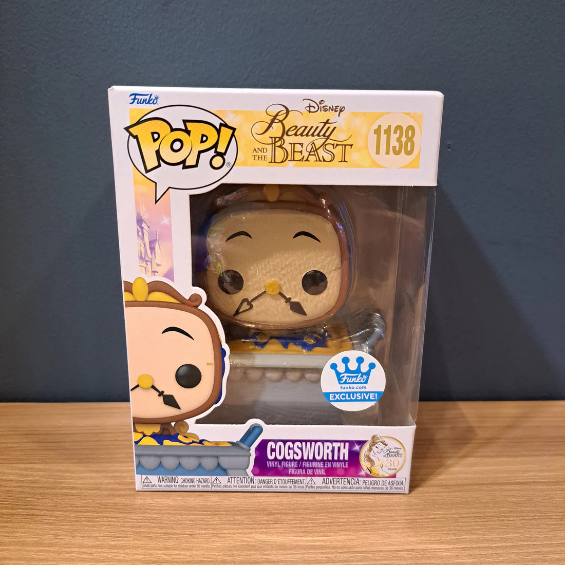 On Hand Cogsworth Exclusive Funko Pop!