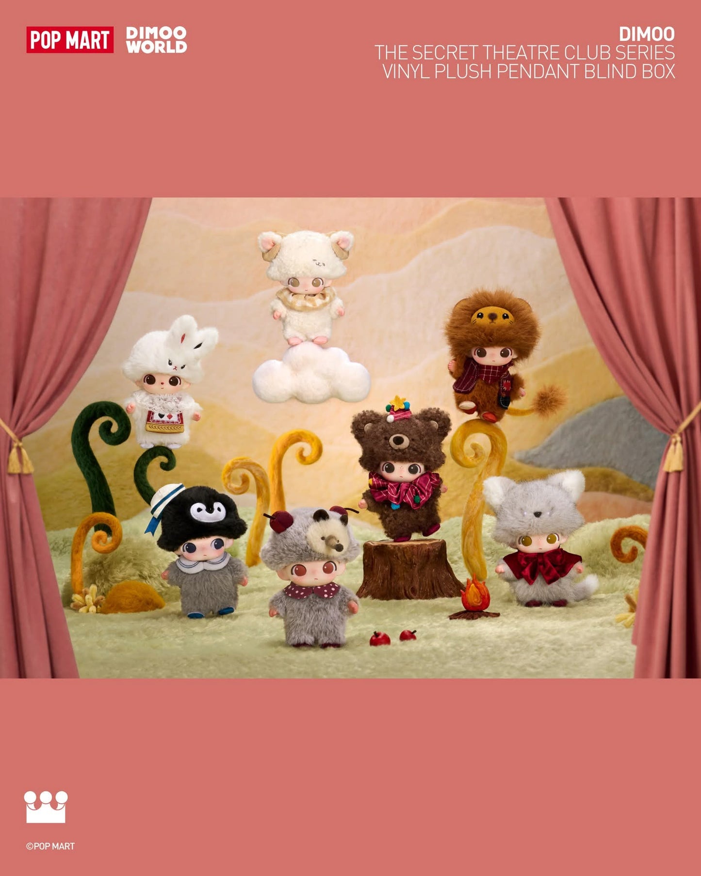 PRE ORDER Dimoo The Secret Theatre Club Plush Pendant