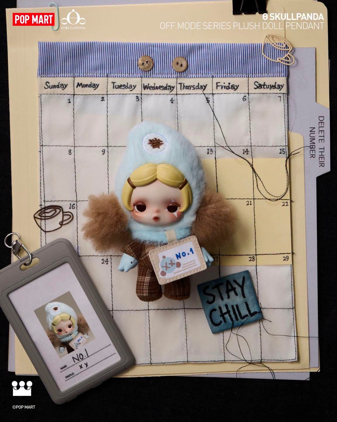 ON HAND SkullPanda Off Mode Plush Pendant