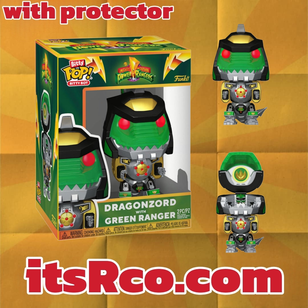 PRE ORDER Dragonzord with Green Ranger Bitty Bot Funko Pop!