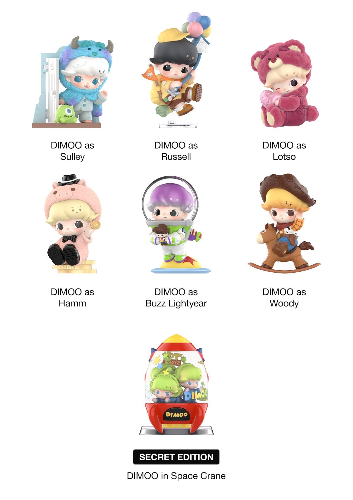 PRE ORDER Dimoo x Pixar Figure (Confirmed)