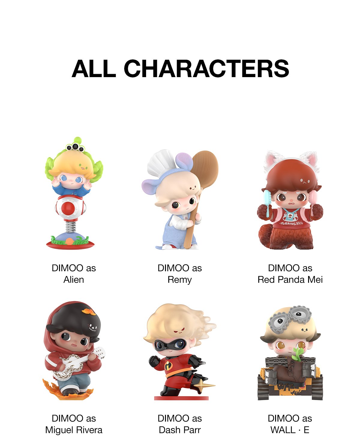 PRE ORDER Dimoo x Pixar Figure (Confirmed)